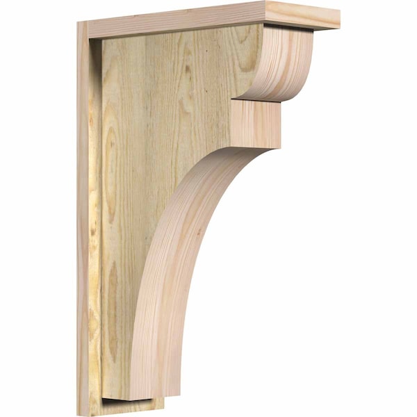 Ekena Millwork Yorktown Rough Sawn Corbel w/Backplate, Douglas Fir, 6"W x 14"D x 22"H COR06X14X22YOR01RDF - main